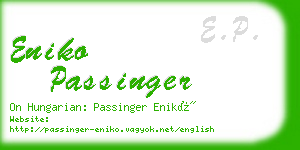 eniko passinger business card